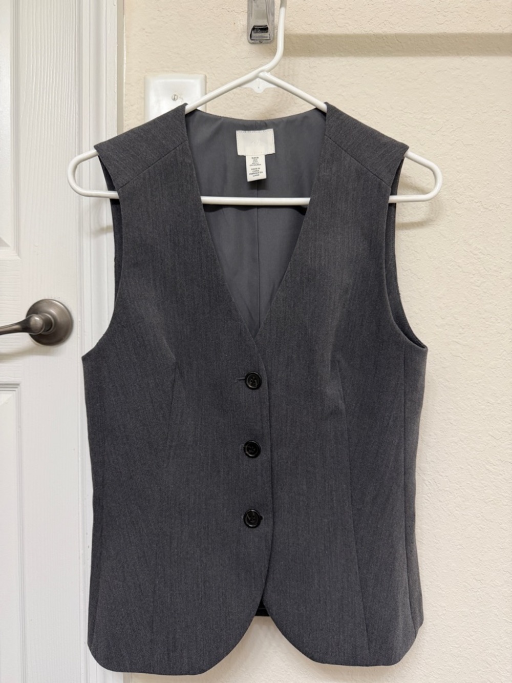 H&M Women's Charcoal Gray Tailored Vest